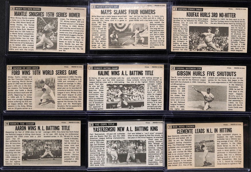  1964 Topps Giant Complete Set of 60 Cards w. Mantle, Mays, More