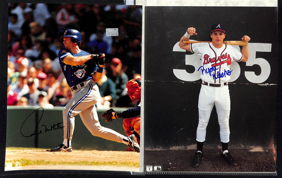 Lot of (12) Autographed Baseball 8x10 Photographs of w. Roger Clemens, Mike Schmidt, Steve Carlton and Others (JSA Auction Letter)