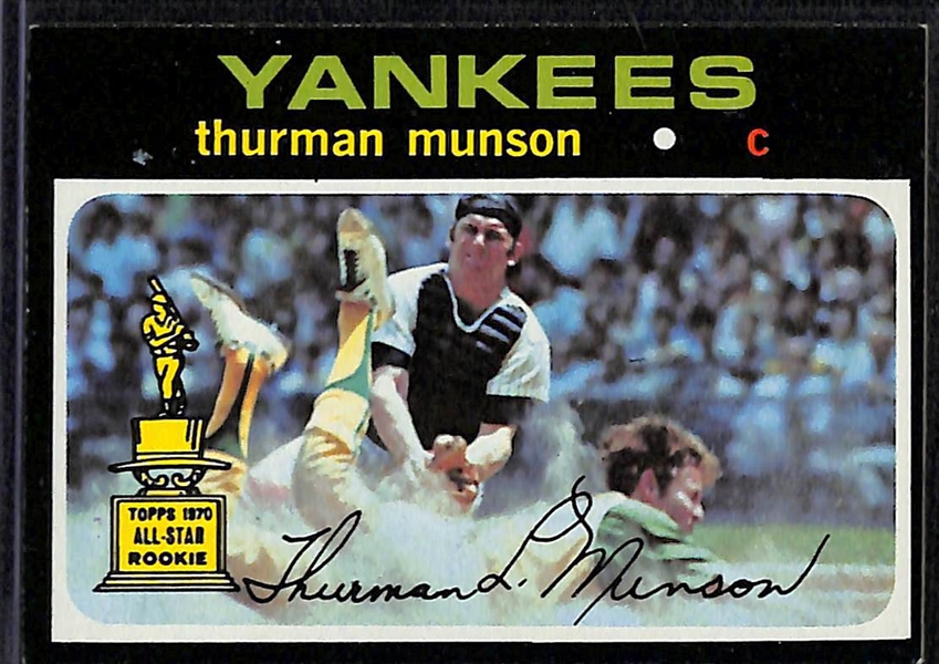 Lot of Approximately (200) 1969-1974 Topps Baseball Cards w. 1971 Thurman Munson (2nd Year)