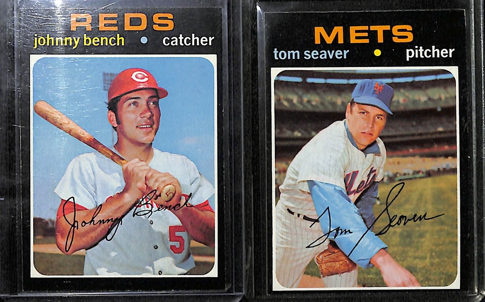Lot of Approximately (200) 1969-1974 Topps Baseball Cards w. 1971 Thurman Munson (2nd Year)