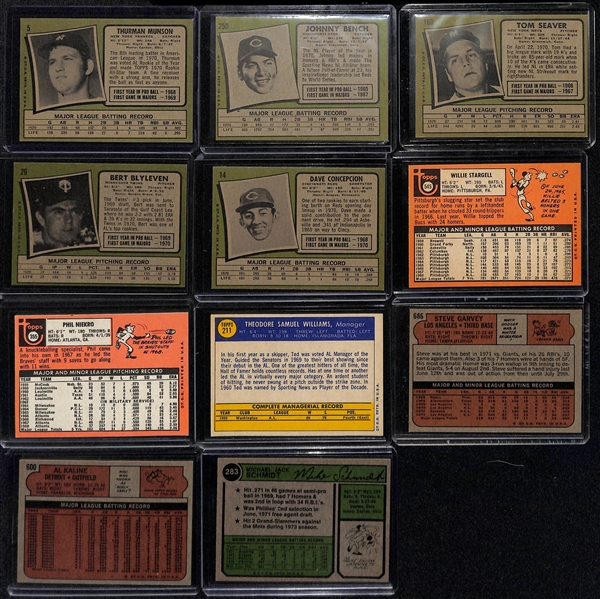 Lot of Approximately (200) 1969-1974 Topps Baseball Cards w. 1971 Thurman Munson (2nd Year)