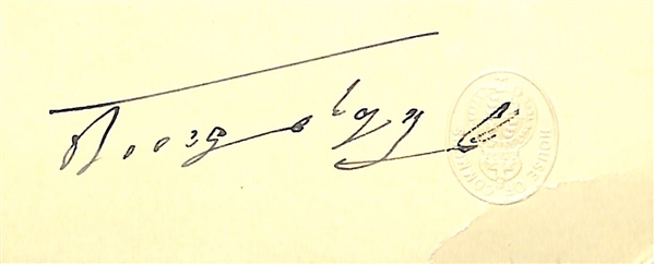 David Lloyd George Signed Index Card (Former British Prime Minister from 1916-1922, Deceased in 1945) - w. JSA COA