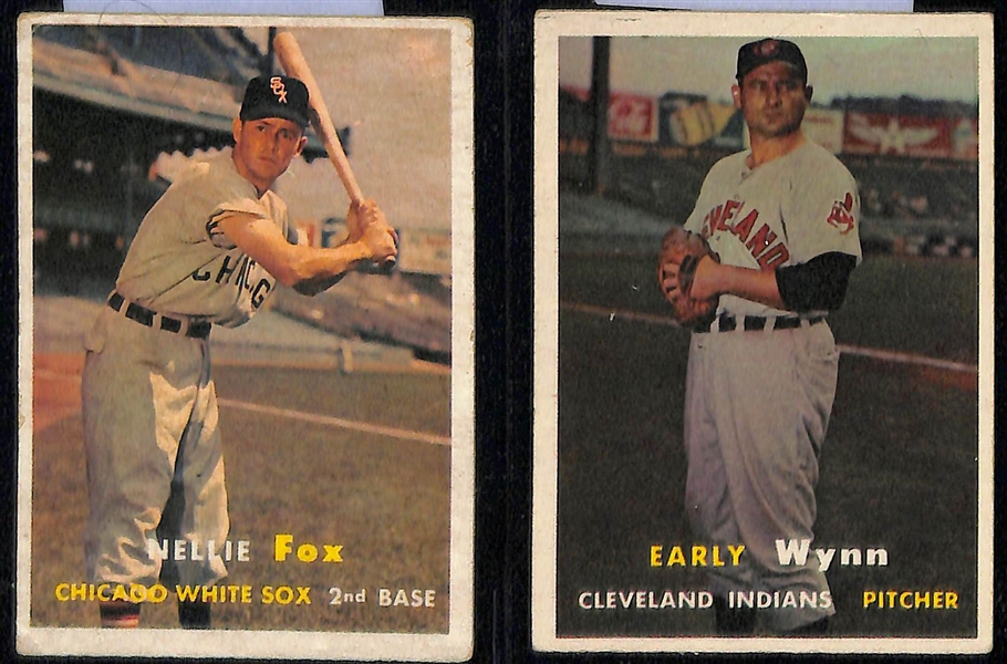 Lot of (57) 1957 & (18) 1958 Topps Baseball Cards w. 1957 Bill Mazeroski Rookie Card