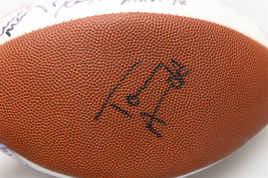 Official Super Bowl XXXII (1998) Football Signed By Steve McNair, Peyton Manning, Archie Manning, & 12 Others (JSA Auction Letter)