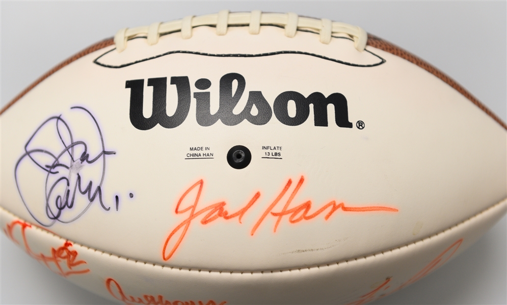 Official Super Bowl XXXIII (1999) Football Signed By Michael Strahan, Charles Woodson, Jerry Jones & 5 Others (JSA Auction Letter)