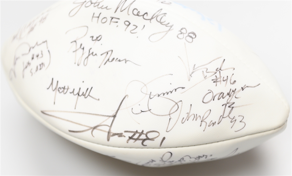 Official Super Bowl XXXIV (2000) Football Signed By Joe Namath, Wayne Gretzky, Goldberg, and 16 More (JSA Auction Letter)