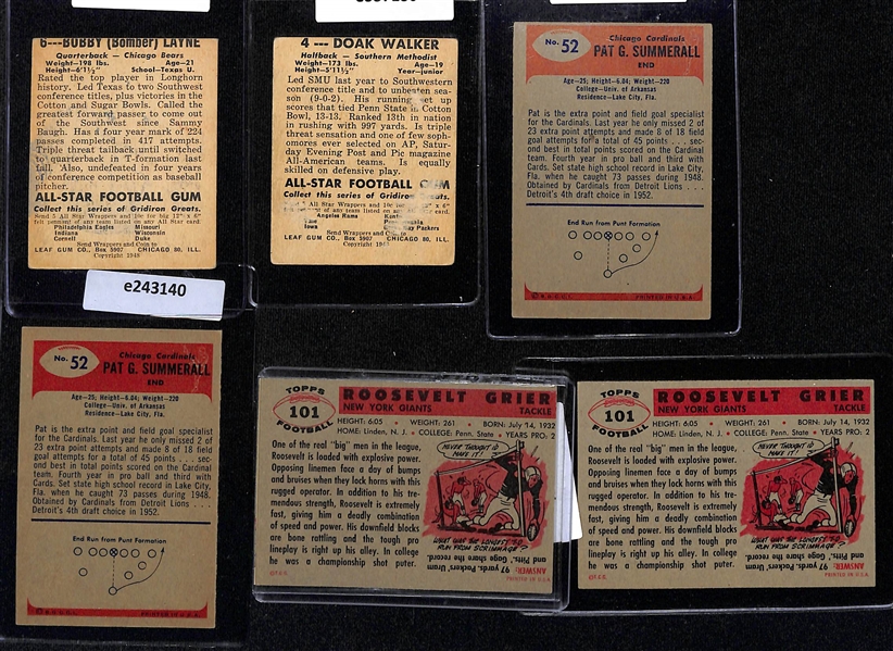 Lot of (17) 1948-1956 Leaf/Bowman/Topps Football Cards w. 1948 Leaf Bobby Layne YP RC