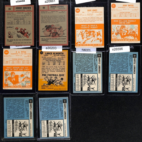  Lot of (37) 1962-1967 Topps/Fleer Football Cards w. 1962 Topps Jim Brown