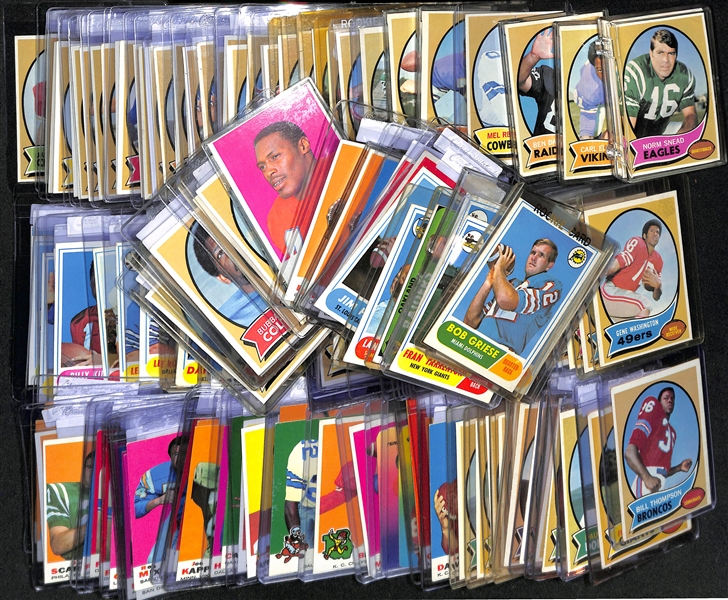 Lot of (150) 1968-1970 Topps Football Cards w. (2) 1968 Bob Griese Rookie Cards
