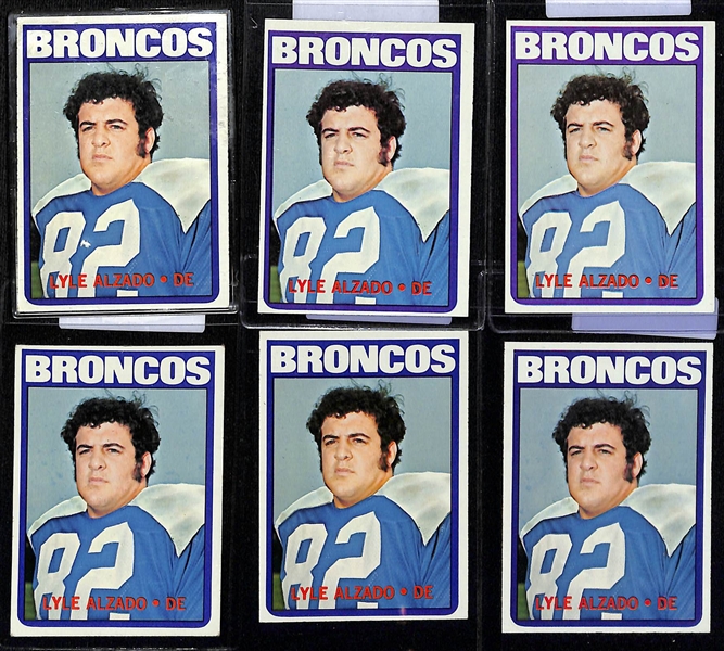   Lot of (90) 1972 Topps Football Cards w. Roger Staubach Rookie Card