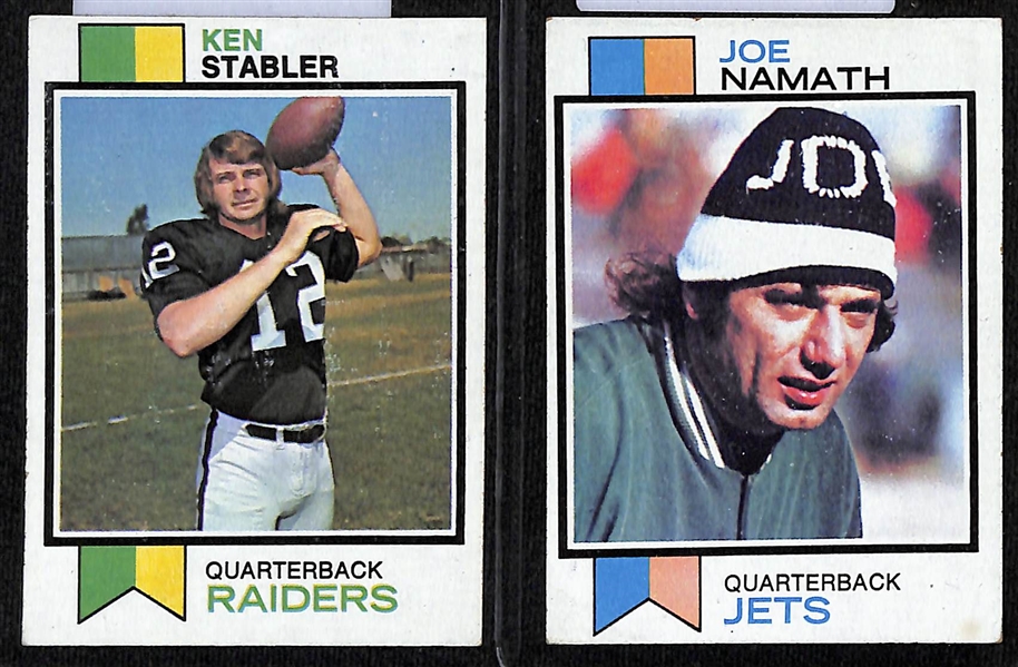  Lot of (100+) 1973-1979 Topps Football Cards w. 1973 Ken Stabler Rookie Card