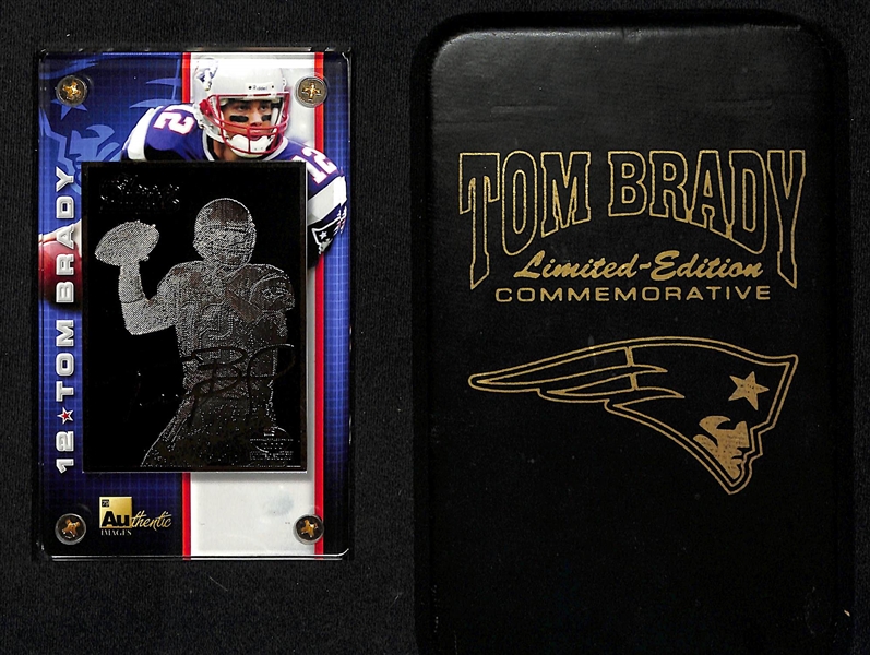 Lot of (5) Early 2000s Tom Brady Inserts and #'d Short Prints w. 2003 Ultimate Collection #d /750