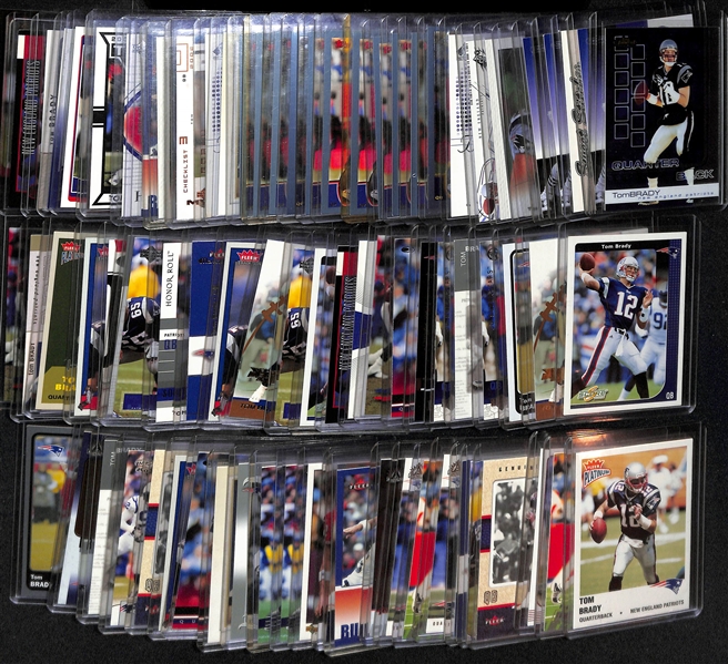 Lot of (80+) Tom Brady Mostly Early 2000s Football Cards