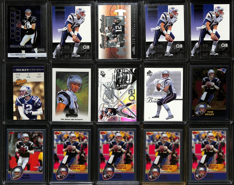 Lot of (80+) Tom Brady Mostly Early 2000s Football Cards