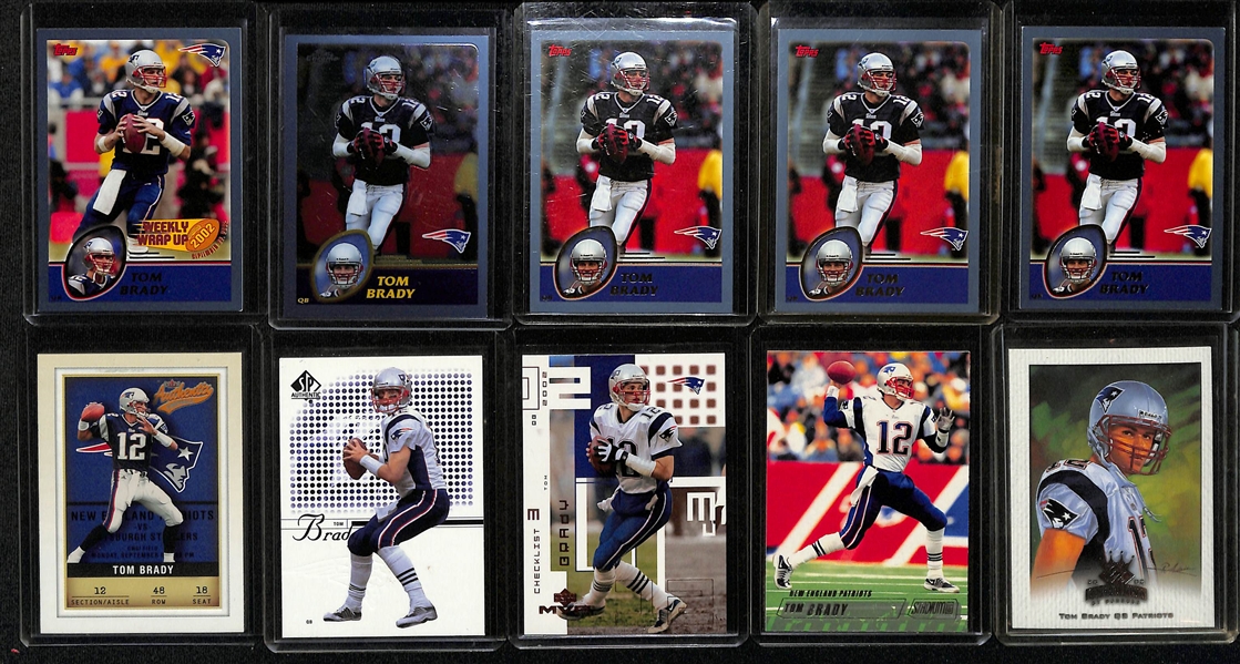 Lot of (80+) Tom Brady Mostly Early 2000s Football Cards