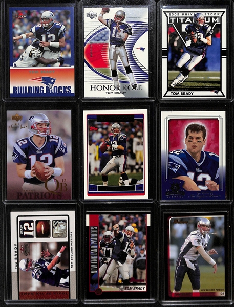 Lot of (80+) Tom Brady Mostly Early 2000s Football Cards