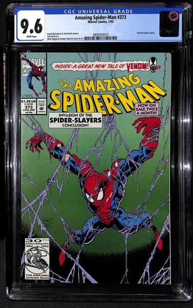 Deadpool #1 and Amazing Spider-Man # 373 Comic Books Both Graded CGC 9.6