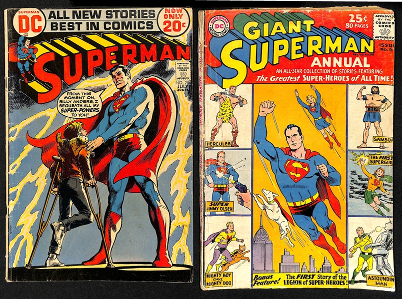 Lot of (9) 1950s-1990s Superman Comic Books & (1) Superboy w. Superman March-April 1953 No. 81