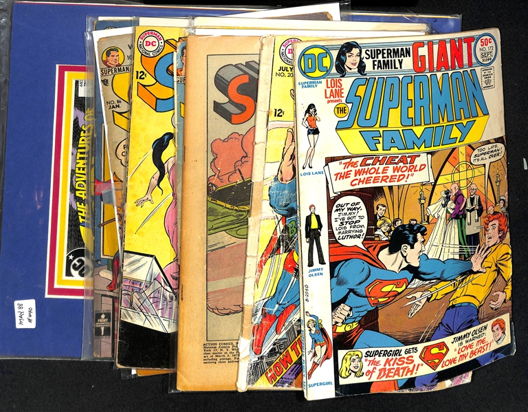 Lot of (9) 1948-1980s Vintage Superman Comic Books w. April 1950 No. 63