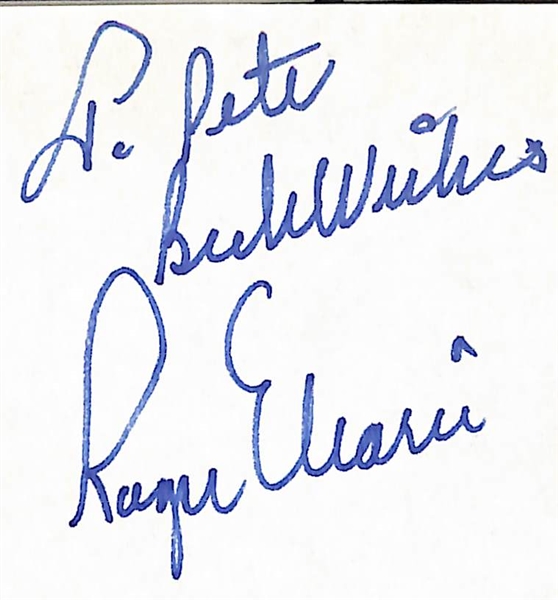 Roger Maris Signed Note Paper (JSA Auction Letter of Authenticity)