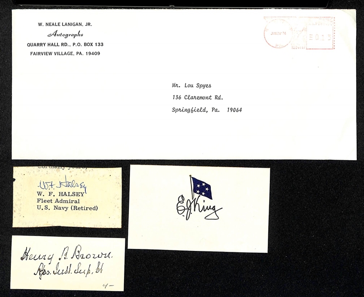 Lot of (12) Vintage Entertainment, Political & Military Letters and Autographs w. Eddie Rickerbacker, Walter Botts, More (JSA Auction Letter)