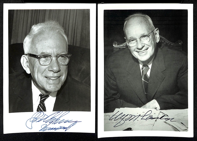 Lot of (8) Vintage Entertainment & Military Autographs w. Dean Rusk (JSA Auction Letter)