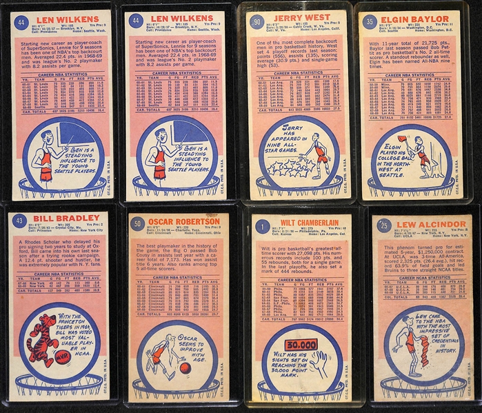 Lot of (33) 1969 Topps Basketball Cards w. Lew Alcindor RC & Wilt Chamberlain