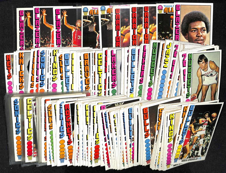  Lot of (141) 1976-77 Topps Basketball Cards (of the First 144 Cards of the set) Plus (100+) Additional Assorted Cards from the Same Year