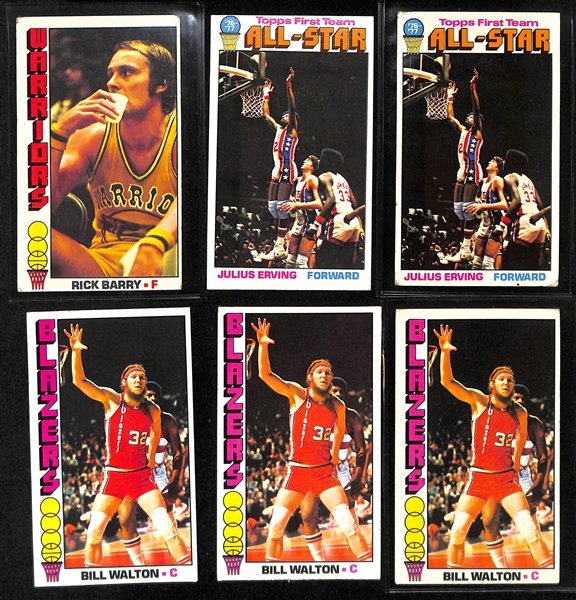  Lot of (141) 1976-77 Topps Basketball Cards (of the First 144 Cards of the set) Plus (100+) Additional Assorted Cards from the Same Year