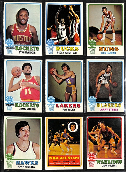  Lot of (450+) 1973-1993 Topps/Fleer Basketball Cards w. 1973 Oscar Robertson