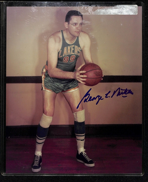 Lot of (18) Signed 8x10 Basketball Photos w. Kevin Garnett, George Mikan, John Wooden, + (JSA Auction Letter)