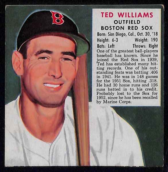 1953 Red Man Tobacco Ted Williams Baseball Card (No Tab)