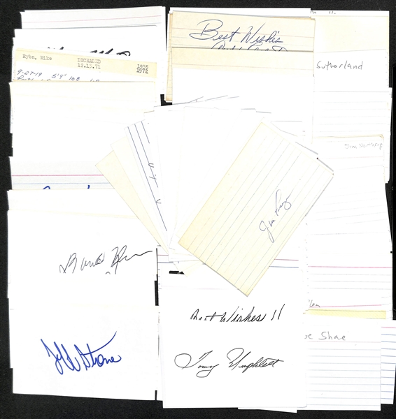 Lot of (190+) Signed Vintage Index Cards w. Joe Cunningham (1959 All Star) x2 (JSA Auction Letter)