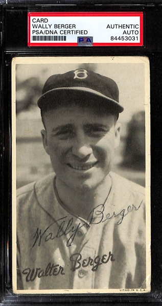 (2) Signed 1936 Goudey Wide Pen R314 Cards - Bob Johnson & Wally Berger
