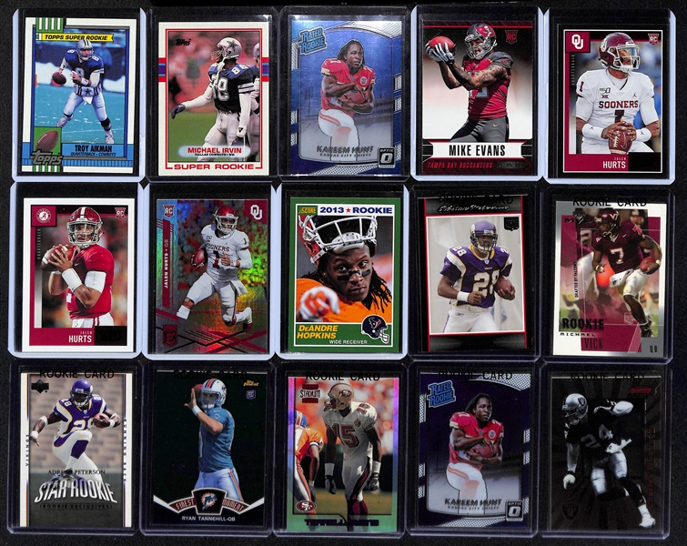Lot of (240+) Football Mostly Rookies w. Dak Prescott, Troy Aikman, Eli Manning, Drew Brees, and Many More