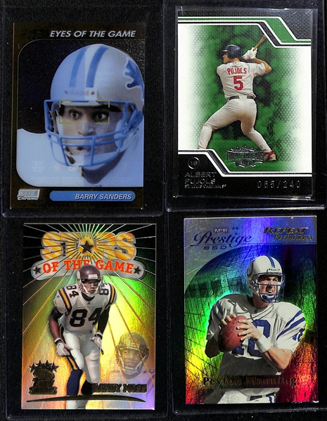Lot of (50+) Mostly Football Inserts w. Barry Sanders, Randy Moss, Peyton Manning, Jerry Rice, and Others