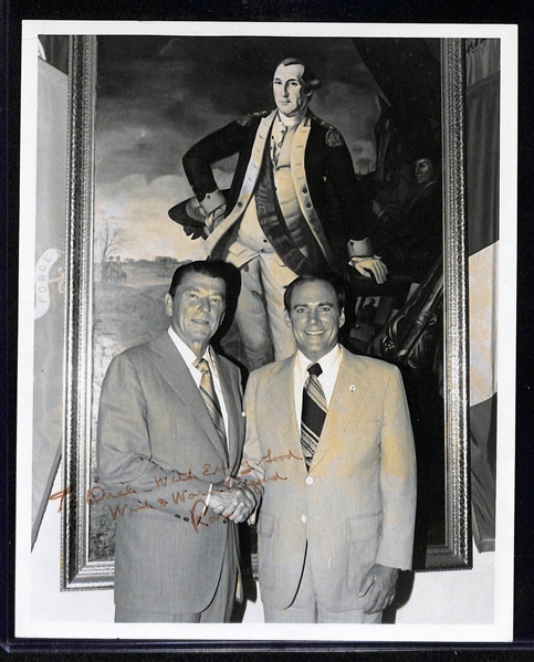 Ronald Reagan Signed 8x10 Photo with Dick Shulze (Comes w. JSA Auction Letter) - From the Dick Schulze Collection
