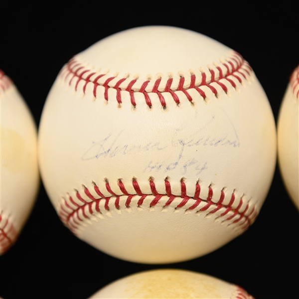 (5) Signed Baseballs From the Dick Schulze Collection - Roberts, Rizzuto, Carlton, Feller, Killebrew, Hayworth (w. JSA Auction Letter)