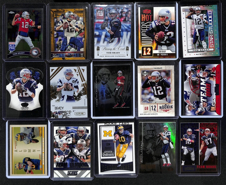 Lot of (25+) Tom Brady w. 2011 Topps Chrome Refractor 