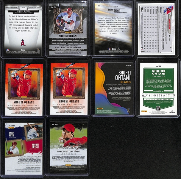 Lot of (22) Shohei Ohtani Baseball Cards w. (15) Rookies