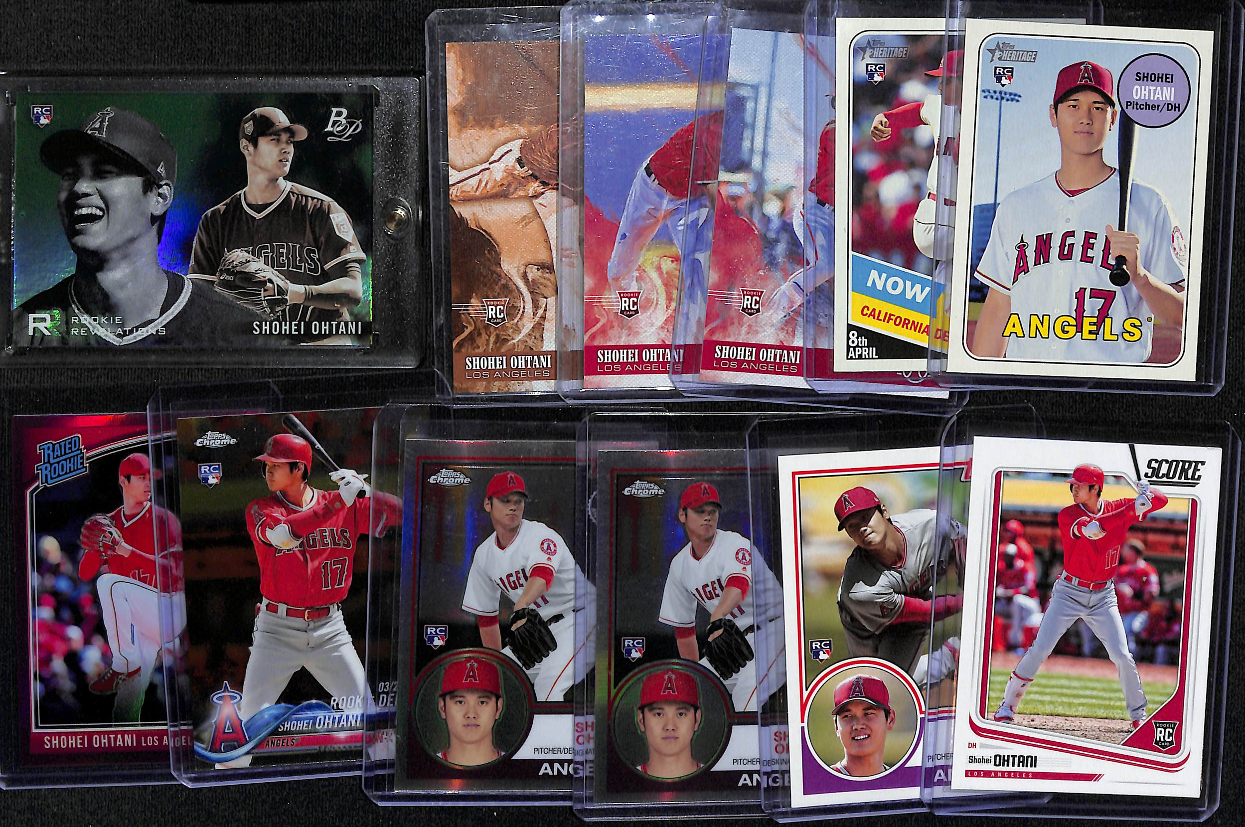 Lot Detail Lot Of Shohei Ohtani Baseball Rookies Cards W Bowman Platinum Rookie