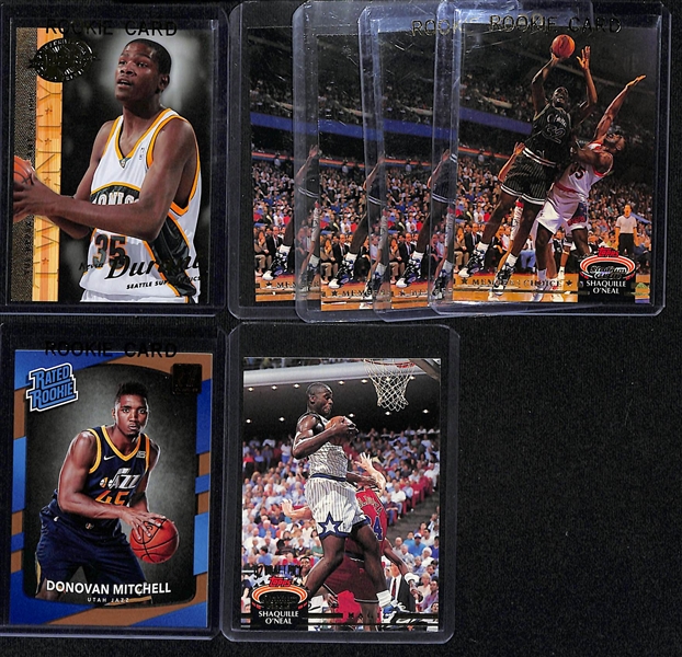 Lot of (45+) Basketball Mostly Rookie Cards w. Kevin Durant, Shaquille O'Neal, Jayson Tatum and Others