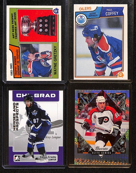 Lot of (50+) Hockey Cards w. (3) Joe Sakic Rookies, Wayne Gretzky, Sidney Crosby and Others.