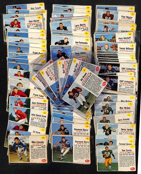 Lot of (90) 1962 Post Football Cards w. Jim Brown