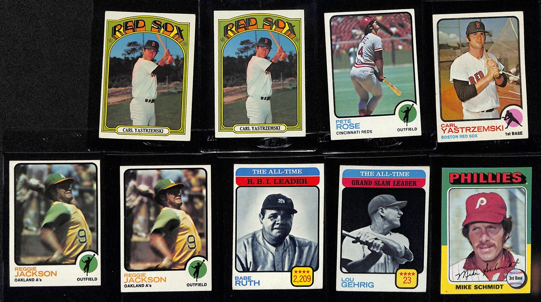 Lot of (31) 1972-1975 Topps Baseball Cards w. 1972 Pete Rose x4