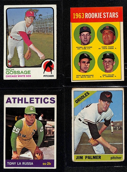 Lot of (40) 1963-1989 Baseball Rookie Cards w. 1973 Goose Gossage Rookie Card
