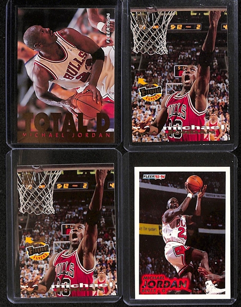 Lot of (20) Michael Jordan Mostly Basketball Cards w. 1994 Topps Finest