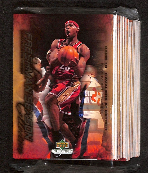 Lot of (55+) Lebron James Mostly Rookie Cards w. Freshman Season # 39 (Lebron and Kobe), and Upper Deck City Heights