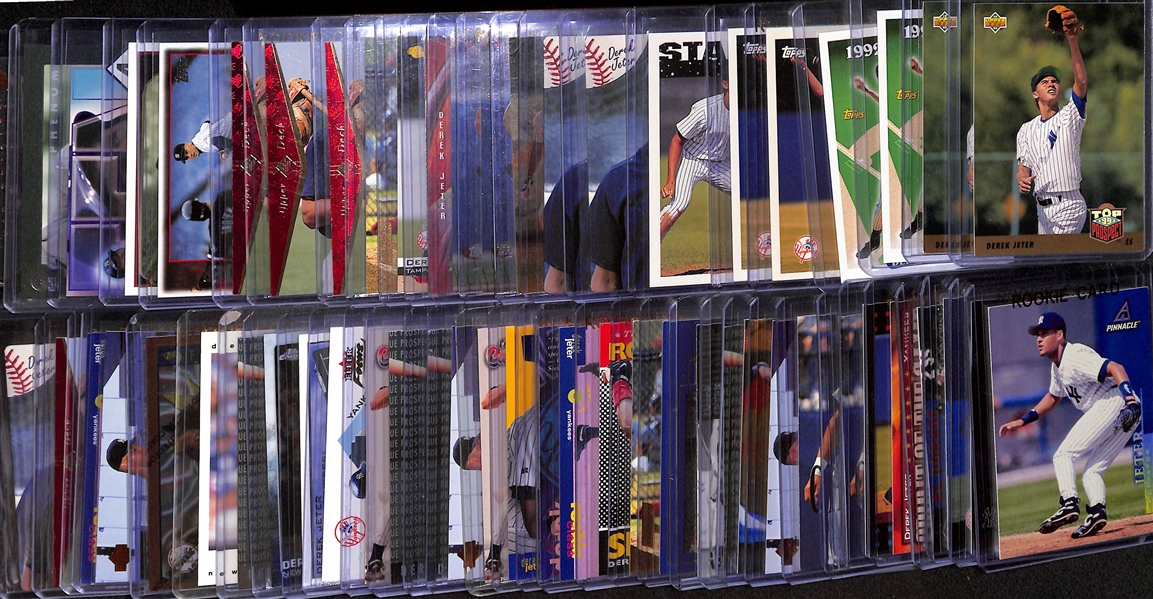 Lot of (50+) Derek Jeter Baseball Cards w/ Many Rookies