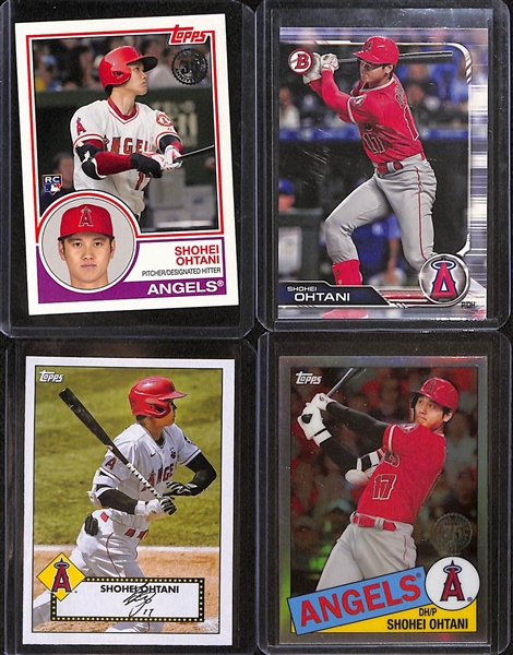 Lot of (17) Shohei Ohtani Baseball Cards w. (9) Rookies w. (2) 2018 Topps Chrome Refractor